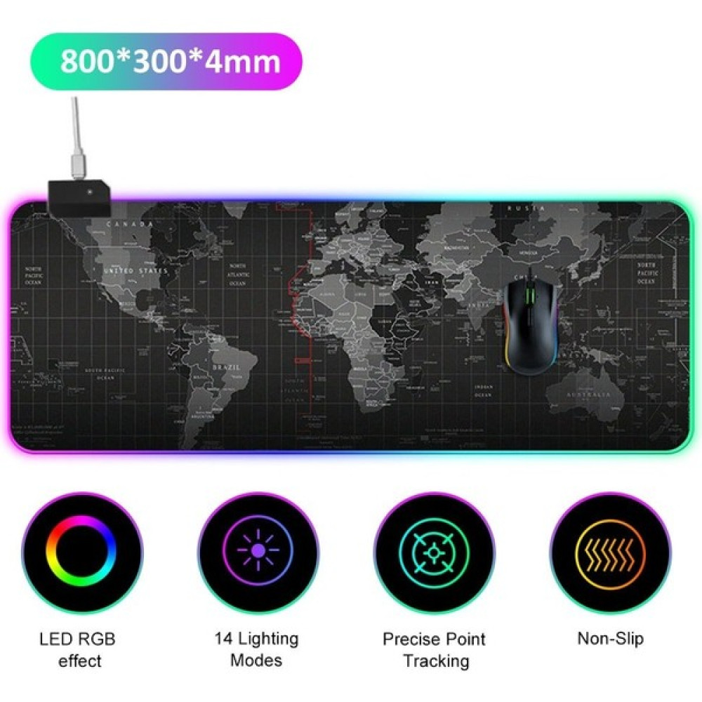 HuahaiLed'ler Rgb Mouse Pad 14 Aydınlatma Modları Oyun Kaymaz Mousepad - 800 x 300 x 4 mm (Yurt Dışından) Mouse Pad Fiyatı