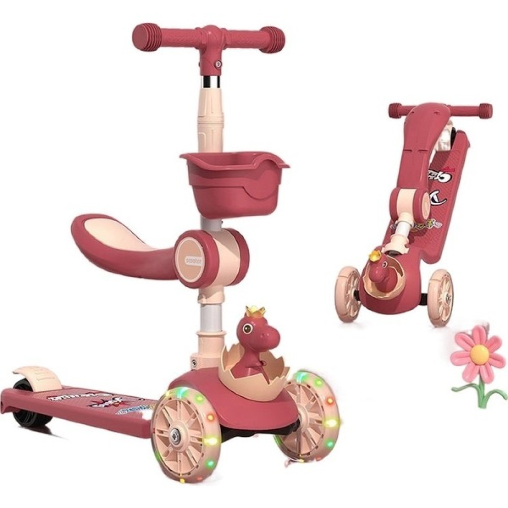 Huangdao HB Çocuk Scooter Oturabilir ve Kaygan Tekerlekli Araba Scooter (Yurt Dışından) - Açık Pembe Açık Hava, Deniz ve Spor Oyuncakları Fiyatı