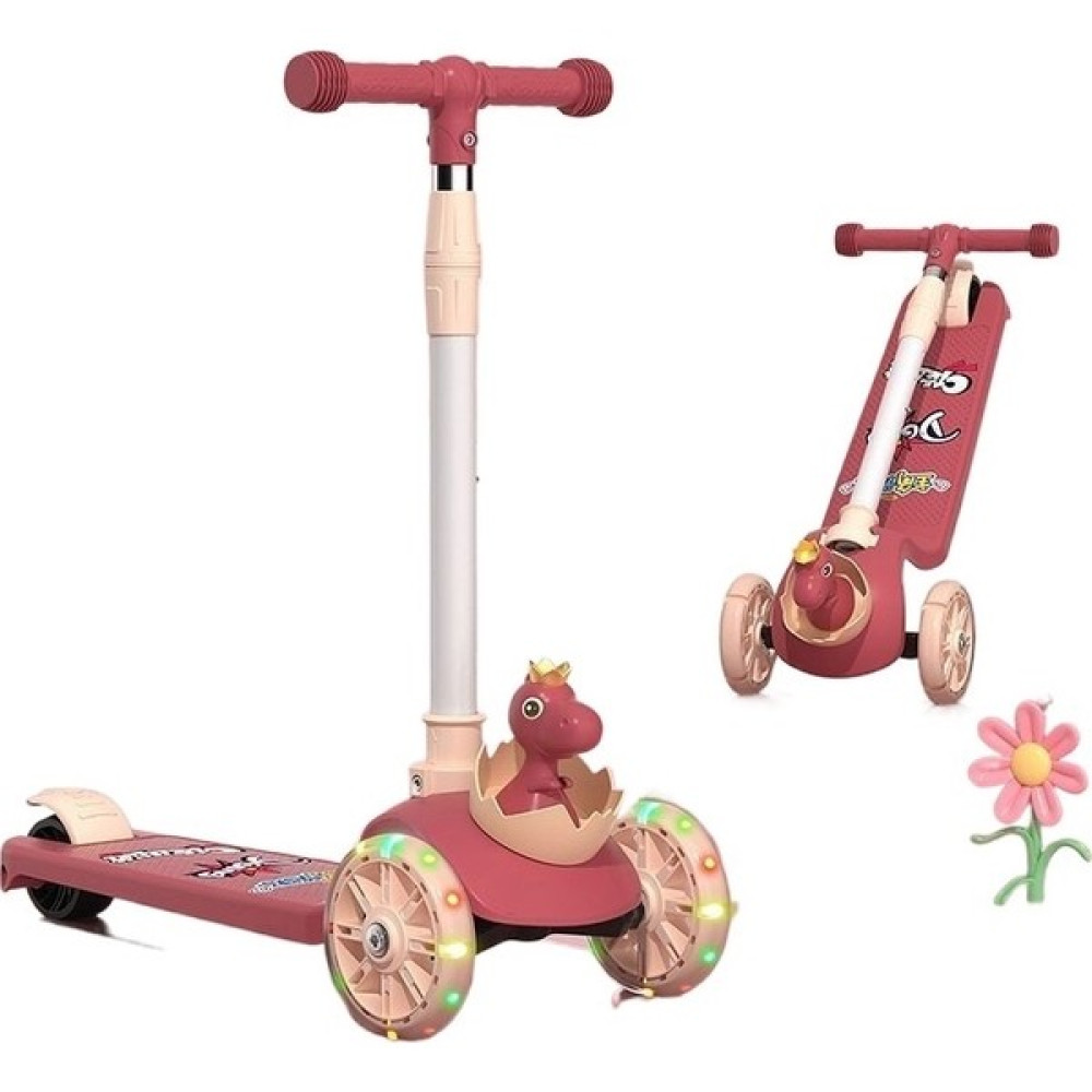 Huangdao HB Üçü Bir Arada Koltuklu Çocuk Scooter'ı Erkekler ve Kadınlar Oturabilir ve Scooter Kullanabilir (Yurt Dışından) - Açık Pembe Açık Hava, Deniz ve Spor Oyuncakları Fiyatı