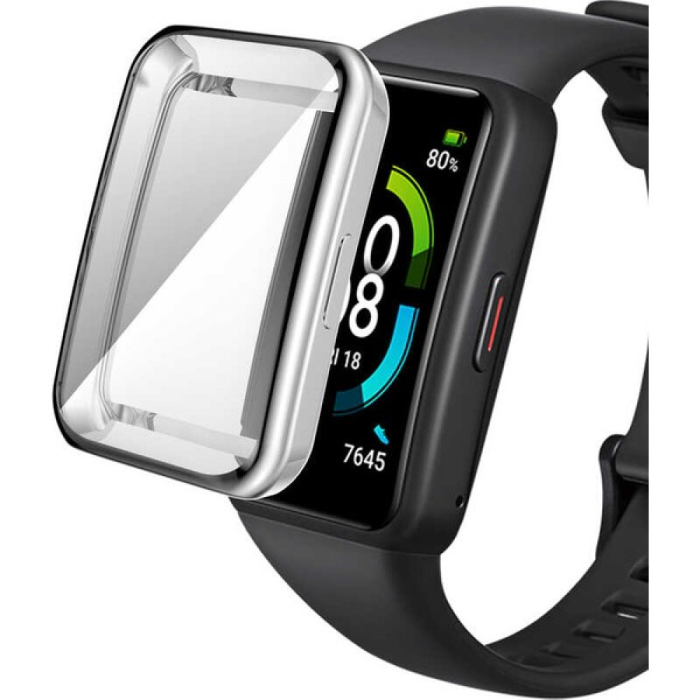 Huawei Band 7 Ekran Koruyucu & Kasa Koruma Tüm Gövde Tam Koruma Watch Gard - Gri Giyilebilir Teknoloji Aksesuarları Fiyatı
