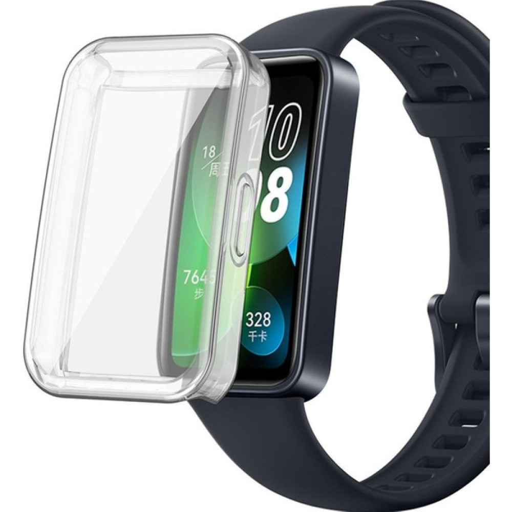 Huawei Band 8 Uyumlu Kasa ve Ekran Koruyucu 360 Tam Koruma Silikon Kılıf - Şeffaf Giyilebilir Teknoloji Aksesuarları Fiyatı