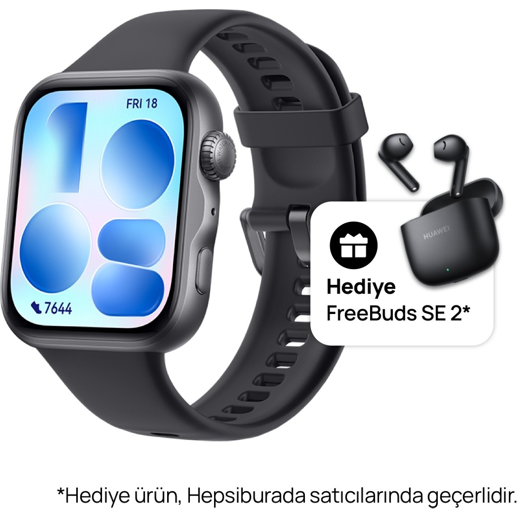 Huawei Watch Fit 5 Akıllı Saat - Siyah, Bluetooth Kulaklık Hediye, Gelişmiş Uyku Takibi, Uzun Pil Ömrü, Ios Android Uyumlu - Siyah Bluetooth Kulaklık Fiyatı