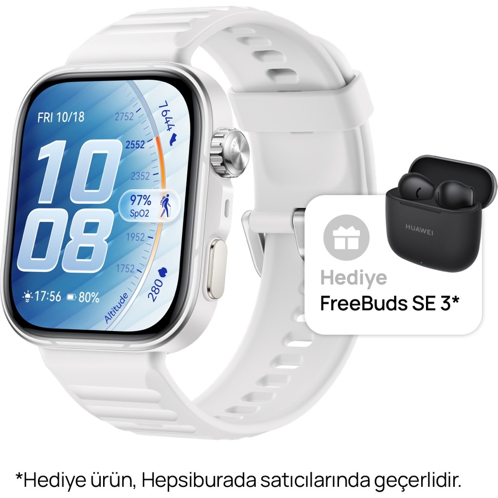 Huawei Watch Fit 5 Pro Akıllı Saat - Beyaz, Bluetooth Kulaklık Hediye, Nfc ile Ödeme, Kapsamlı Sağlık Takibi, Gelişmiş Uyku Takibi, Uzun Pil Ömrü, ... Bluetooth Kulaklık Fiyatı