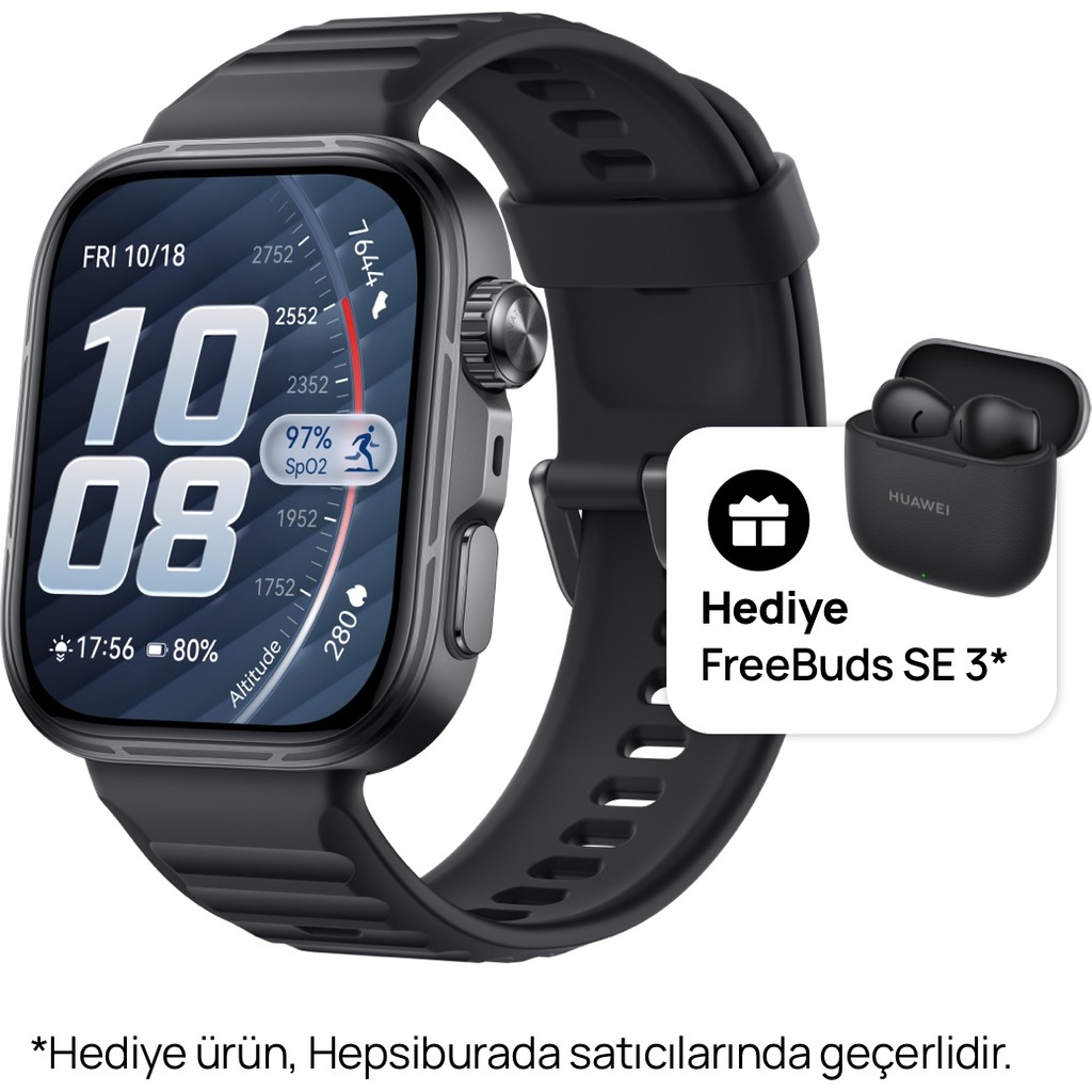 Huawei Watch Fit 5 Pro Akıllı Saat - Siyah, Bluetooth Kulaklık Hediye, Nfc ile Ödeme, Kapsamlı Sağlık Takibi, Gelişmiş Uyku Takibi, Uzun Pil Ömrü, ... Bluetooth Kulaklık Fiyatı