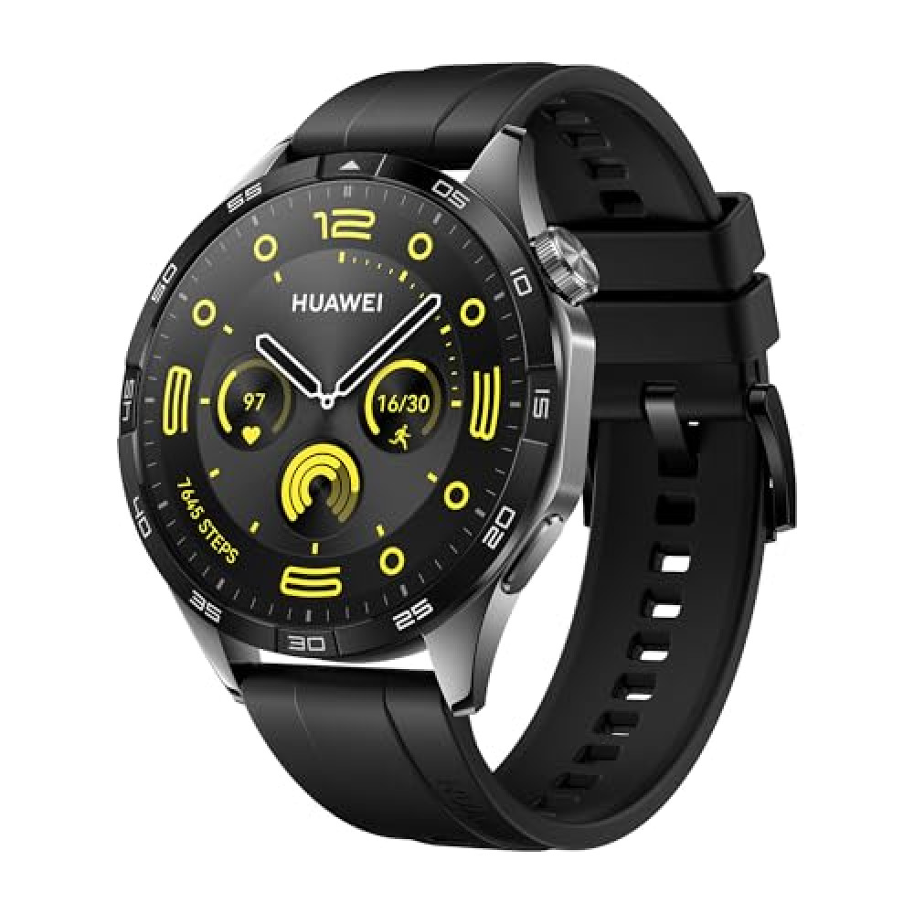 HUAWEI WATCH GT 4 Smart Watch for men women - Up to 2 Weeks Battery Life Fitness Tracker - Compatible with Android & iOS - Health Monitoring with Pulse Wave Analysis - GPS Integrated -Black