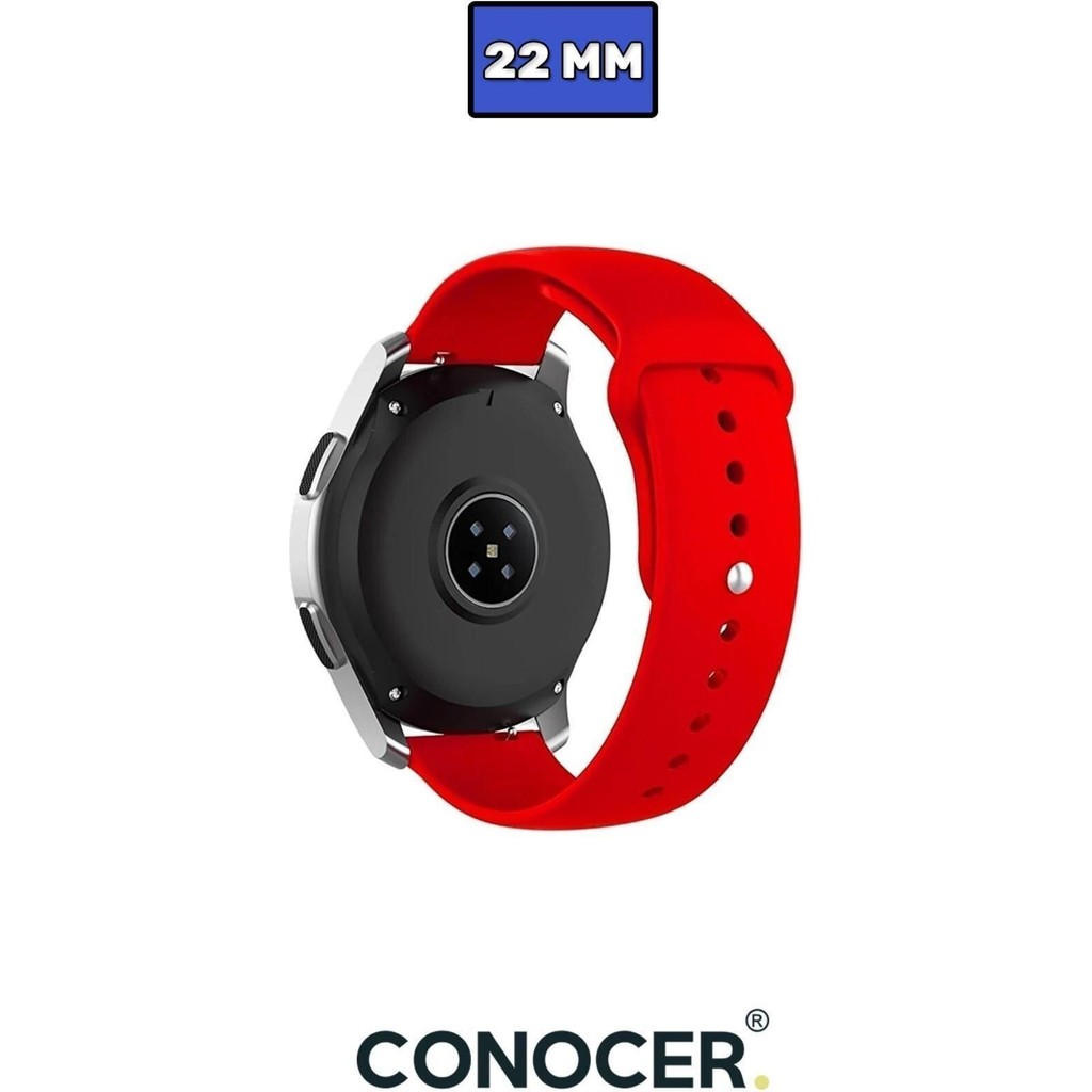 Huawei Watch Gt3 Pro Titanyum 46MM Uyumlu Yumuşak Silikon Kordon Kayış (22MM) - Kırmızı Cep Telefonu Kılıfı Fiyatı