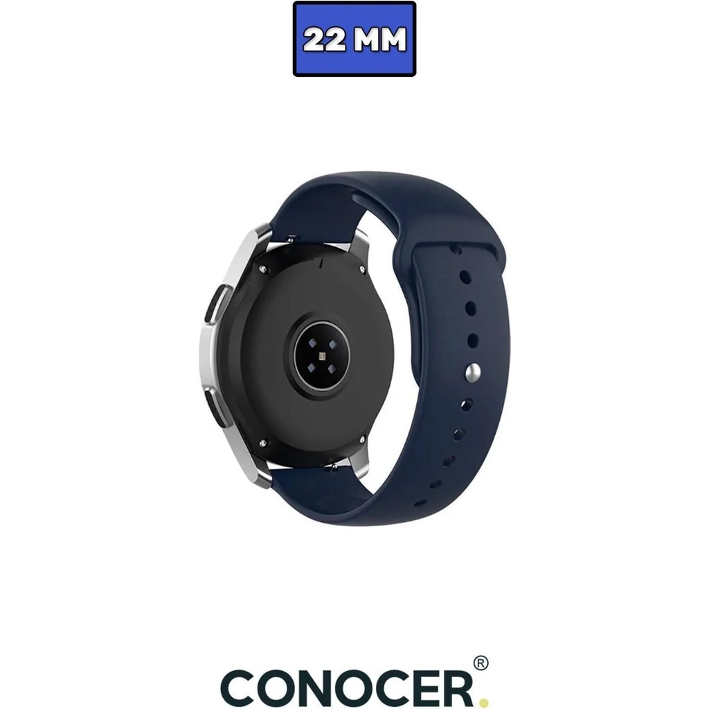 Huawei Watch Gt3 Pro Titanyum 46MM Uyumlu Yumuşak Silikon Kordon Kayış (22MM) - Lacivert Cep Telefonu Kılıfı Fiyatı