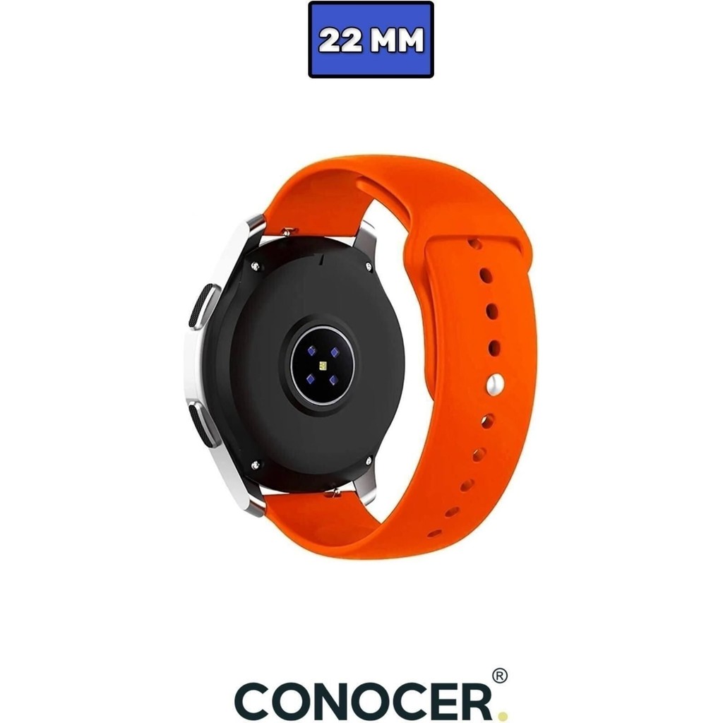 Huawei Watch Gt3 Pro Titanyum 46MM Uyumlu Yumuşak Silikon Kordon Kayış (22MM) - Turuncu Cep Telefonu Kılıfı Fiyatı