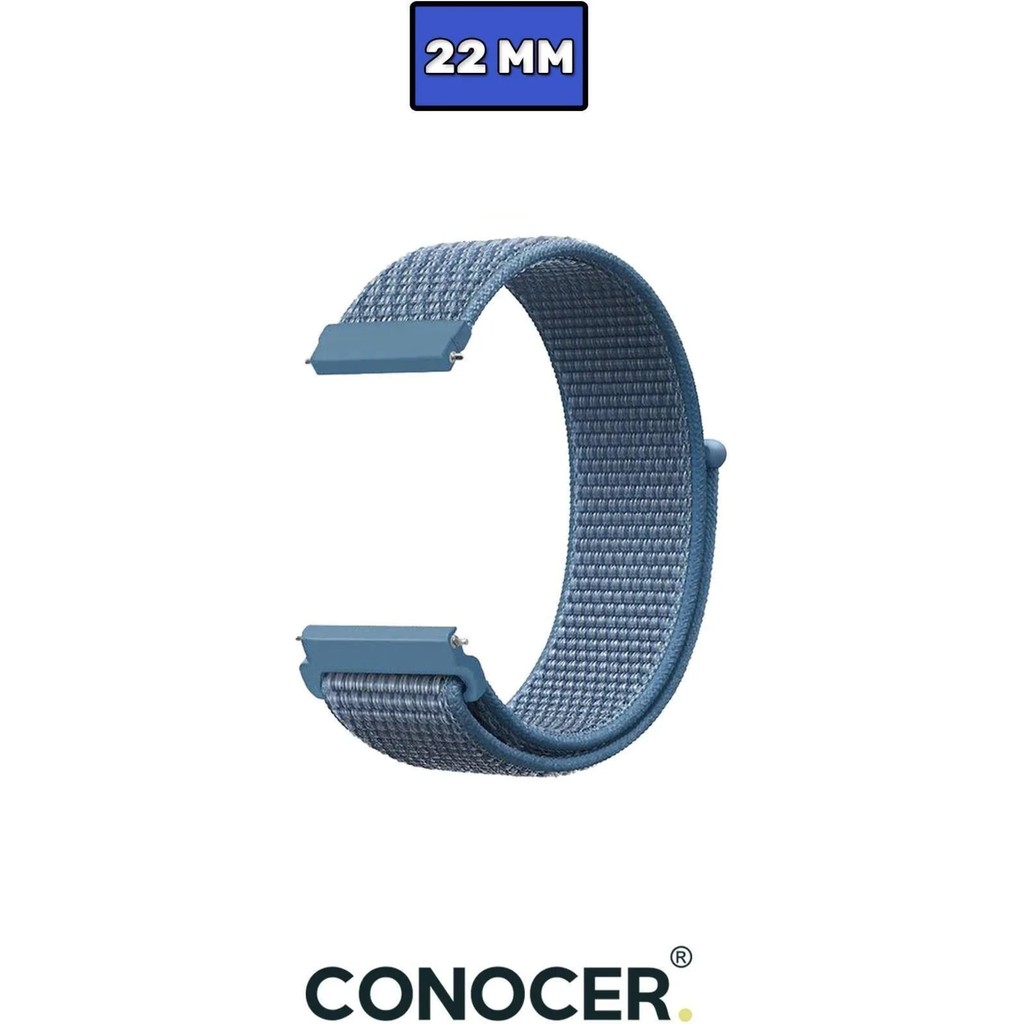 Huawei Watch Gt4 Gt5 46MM Uyumlu Dokuma Cırtlı Spor Kordon Kayış (22MM) - Mavi Akıllı Saat Aksesuarı Fiyatı
