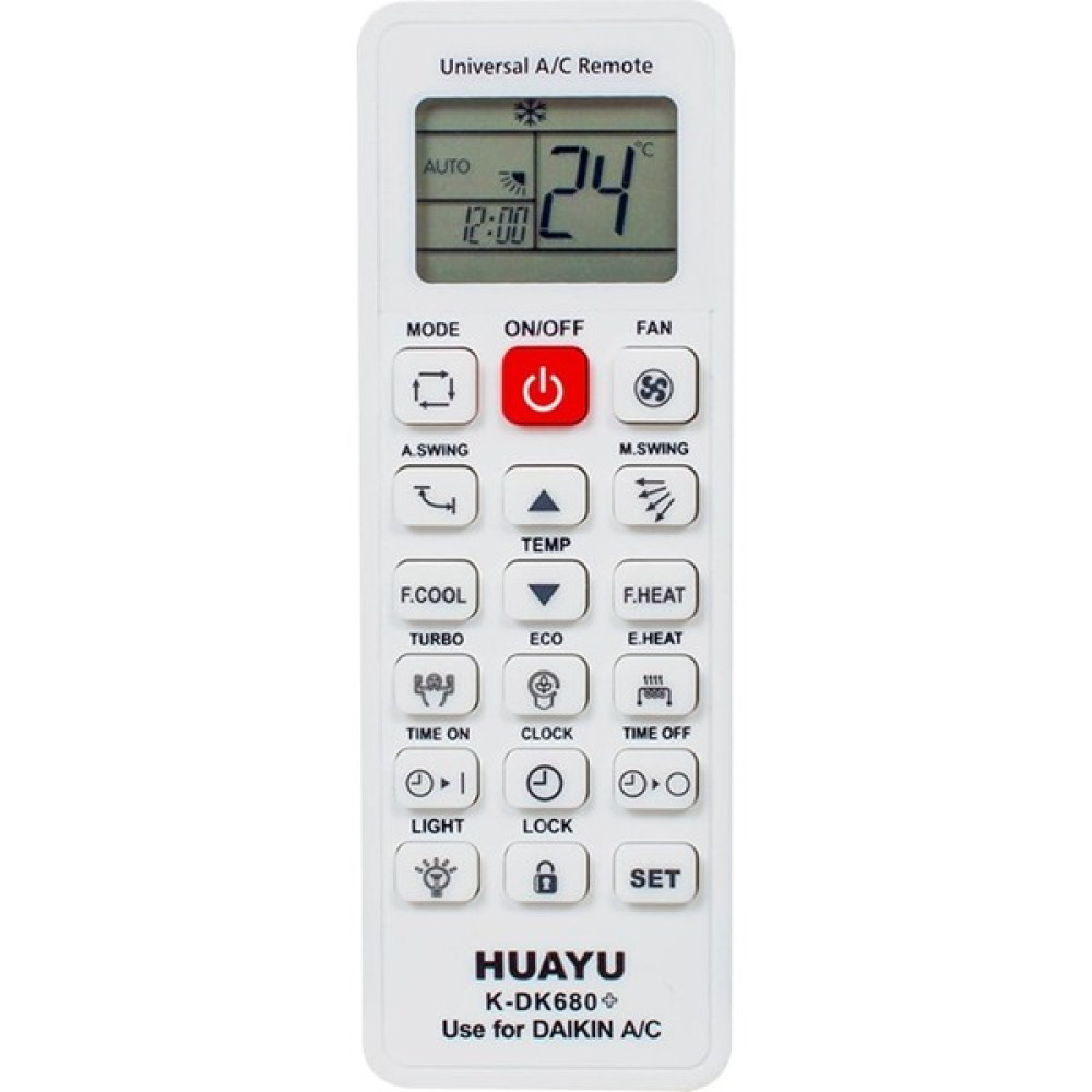 HUAYU KK K-DK680+ DAIKIN AMBALAJLI UNIVERSAL AKILLI KLİMA KUMANDASI Oto Boyaları Fiyatı
