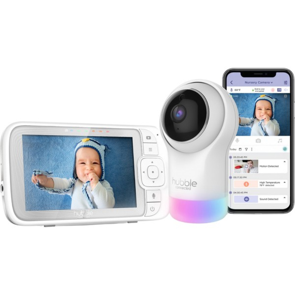 Hubble Nursery Pal Glow+ Wifi Bebek 5" Hd Wi-Fi Dijital Bebek Kamerası + Gece Lambası Bebek Kamerası Fiyatı