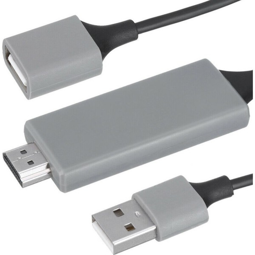 Hubify Tüm Telefon ve Tabletler Için Hdmı Tv Görüntü Aktarım Kablosu : 1x Erkek USB + 1x Dişi USB Şarj Özellikli To HDMI 1m Kablo. Bilgisayar Çevirici ve Adaptörü Fiyatı