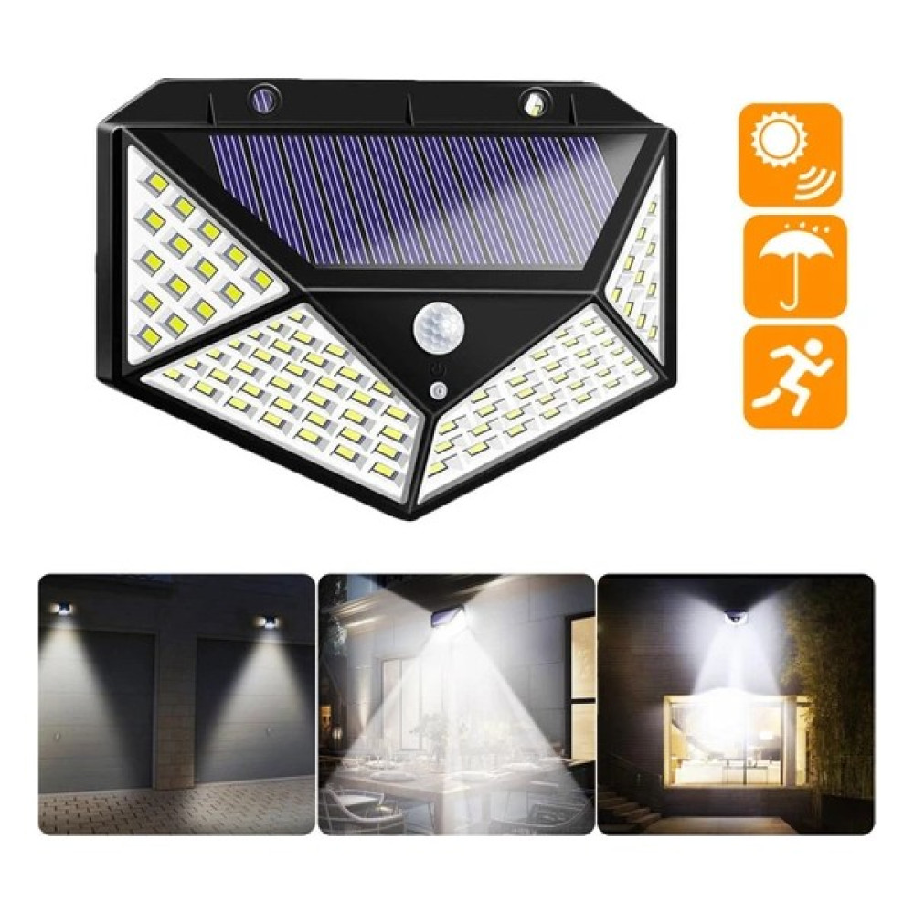 Hubstein 100 LED Solar Hareket Sensörlü Güneş Enerjili 3 Mod Duvar Bahçe Karavan Kamp Lambası - Beyaz Dış Mekan & Bahçe Oyuncakları Fiyatı