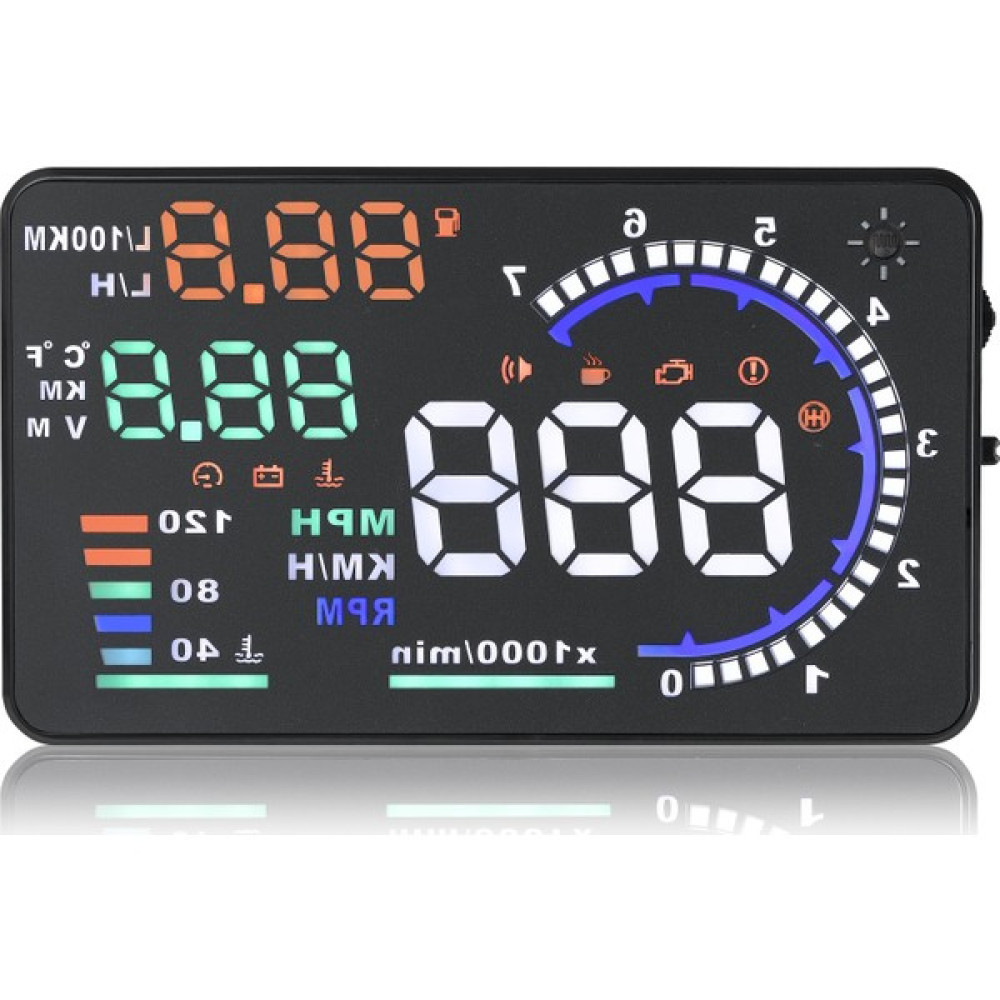 HUD A8 5.5 İnç Head Up Display OBD Araç Bilgisi Cam Yansıtma Cihazı Oto Video & Navigasyon Cihazları Fiyatı