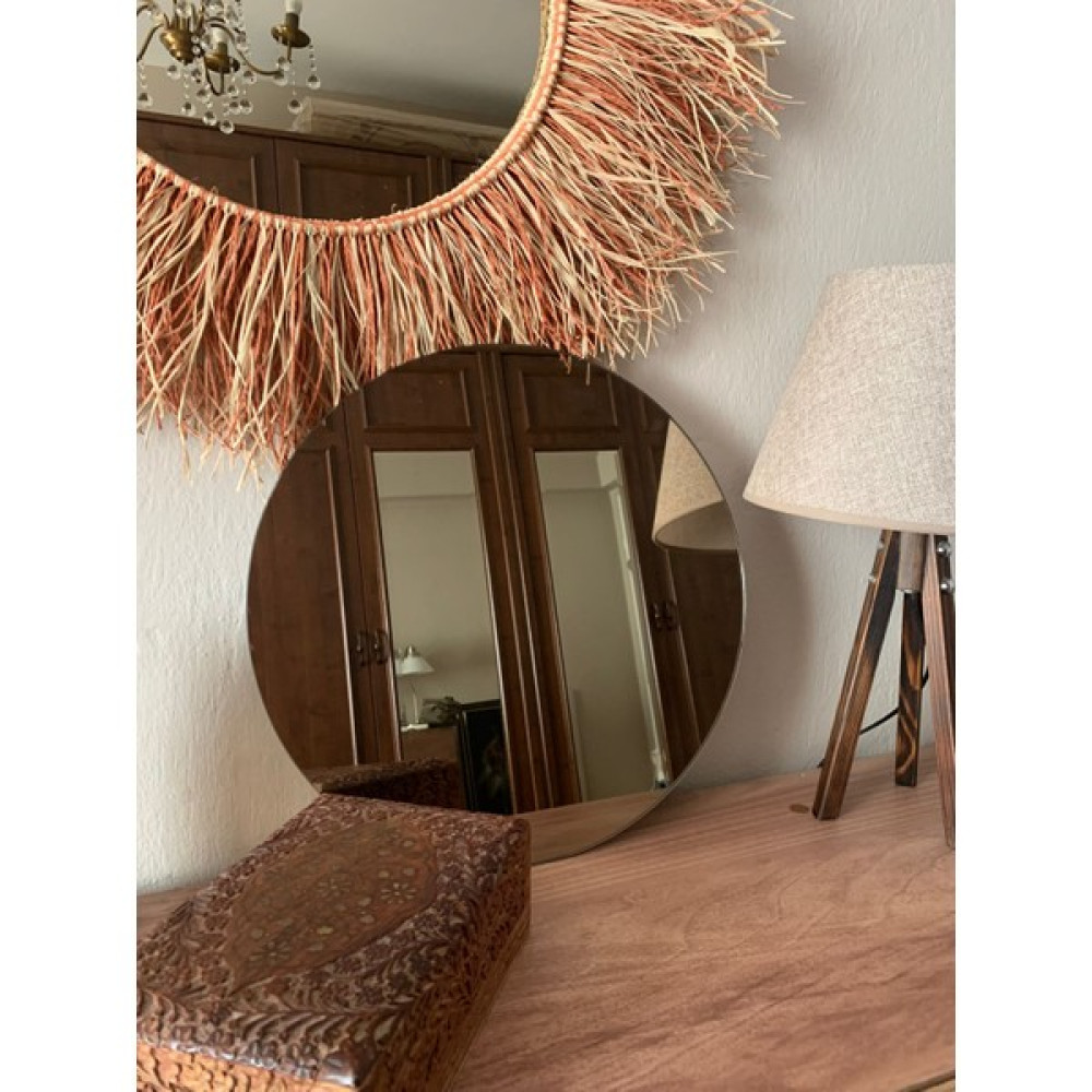Hug Home Hug Bronz Yuvarlak Ayna Dekoratif Dresuar, Salon, Oturma Odası, Çocuk Odası, Banyo, Ofis Ayna 42 cm Ayna Fiyatı
