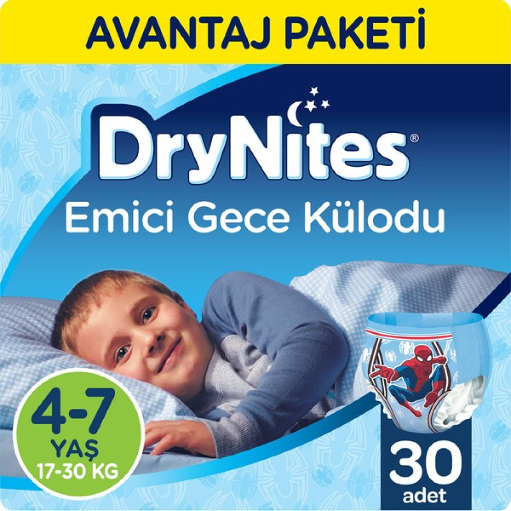 Huggies DryNites Erkek Emici Gece Külodu 4-7 Yaş Fırsat Paketi 30 Adet - S Bebek Bezi Fiyatı