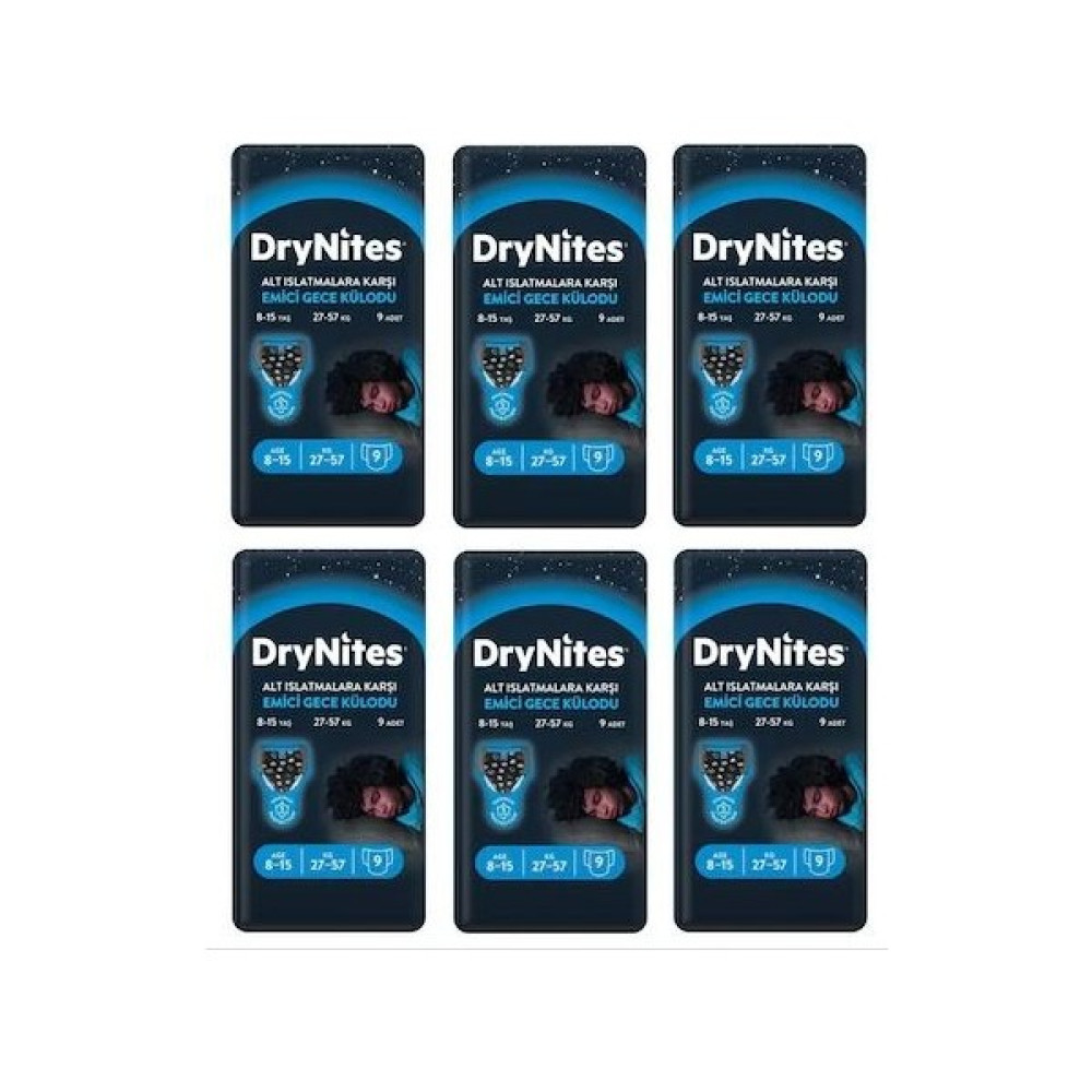 Huggies Drynites Erkek Emici Gece Külodu 8-15 Yaş 54'lü - 12 - 18 kg (M - L) Bebek Bezi Fiyatı