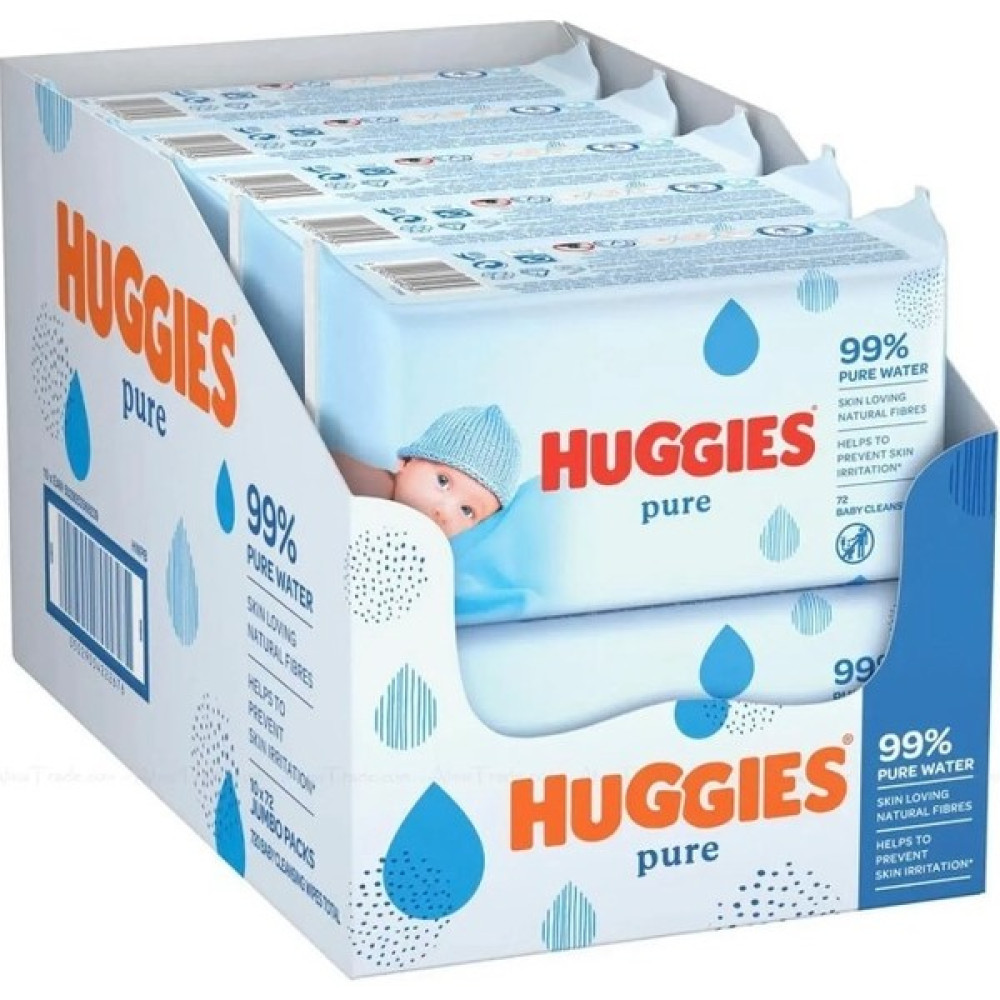Huggies Pure Yenidoğan Hassas Islak Havlu 72 Yaprak 10'lu Maxi Paket (720 Yaprak) Bebek Bakım Fiyatı