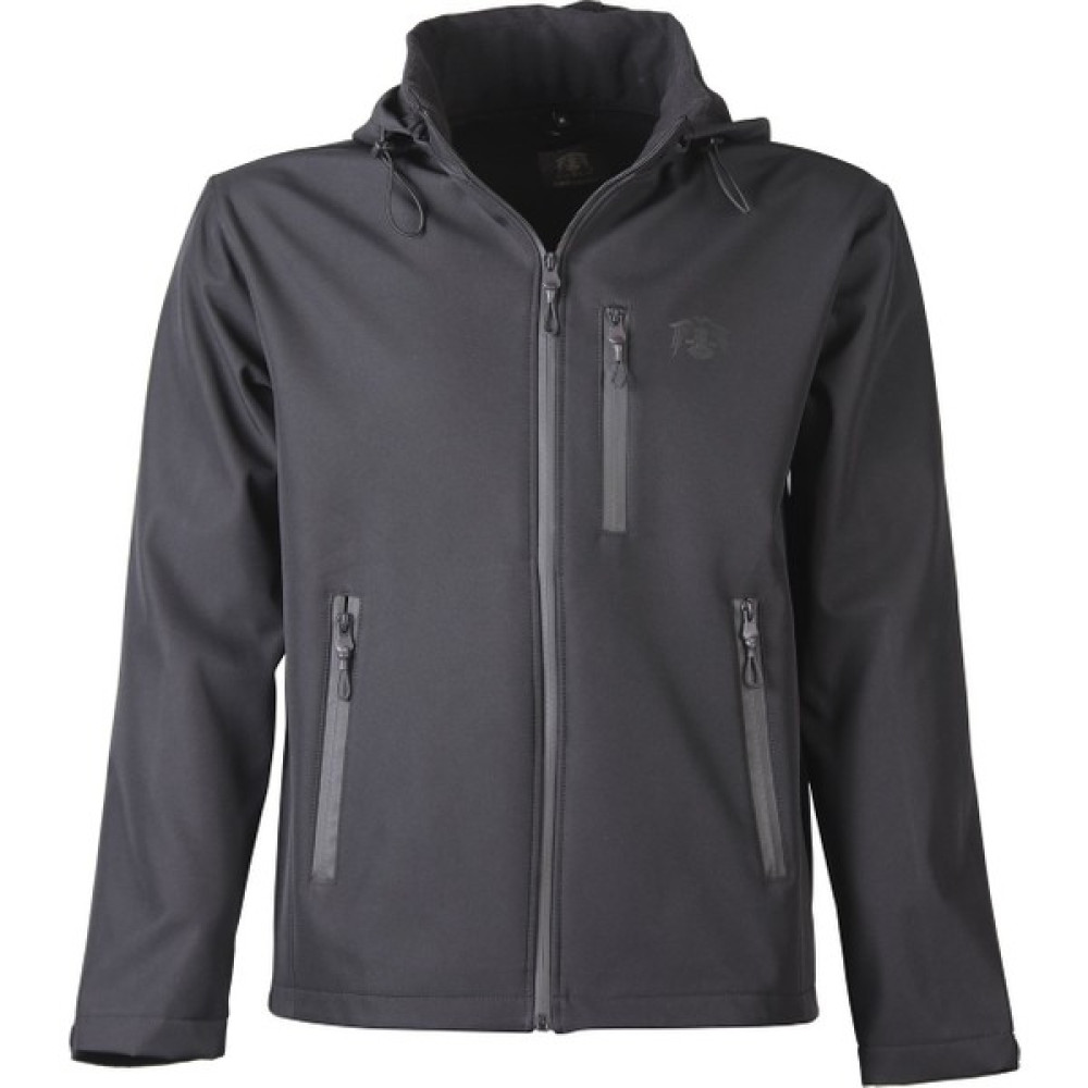 Huğlu Outdoor Siyah Kapüşonlu Softshell Mont Erkek Mont Fiyatı
