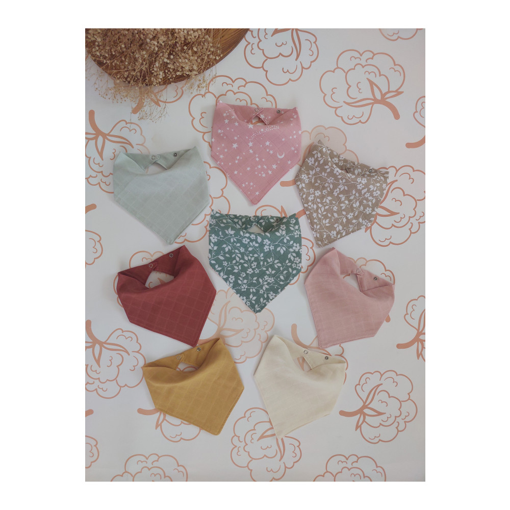 hugybaby %100 Organik Müslin Çift Katlı Bebek Fuları Yakalık Mama Ve Salya Önlüğü Bez 8 Adet 40 Cm Mama Önlüğü Fiyatı