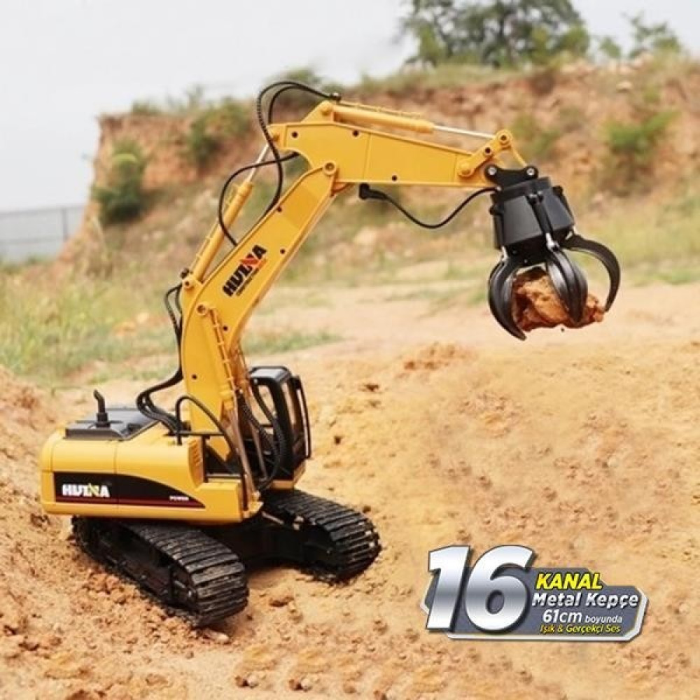 Huına 1/14 Yüksek Kalite 16 Kanal Rc Model Grabber Paletli Ekskavatör Kavrayıcı Kollu Uzaktan Kumandali Çok Fonksiyonlu Iş Makinası - 2.4g Sesli & ... Diğer Fiyatı