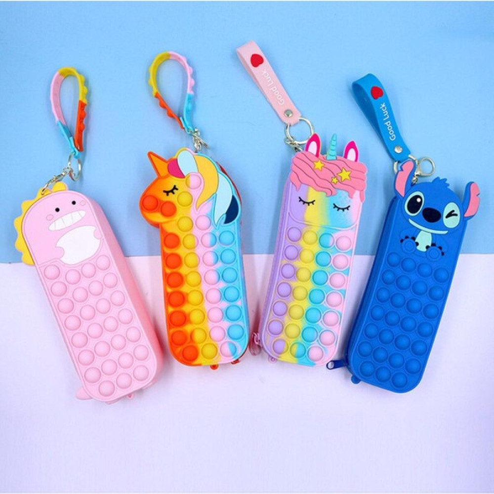 Huizongxu Sevimli Unicorn Hayvan Pop It Kalem Kutusu Çocuklar Için Itme Kabarcık Fidget Oyuncaklar Yumuşak Silikon Kırtasiye Oyuncak Hediye Saklama... Bebek Oyuncakları Fiyatı