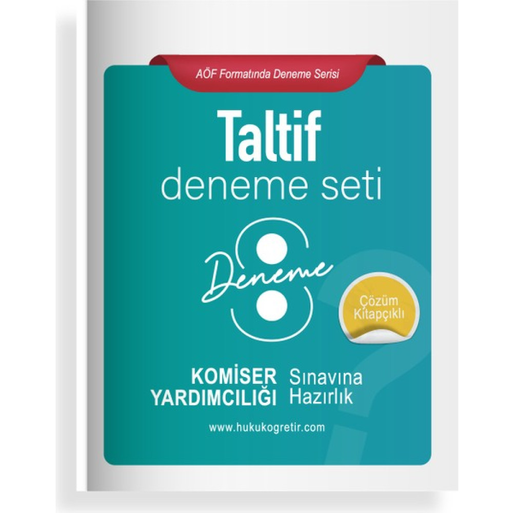 Hukuk Öğretir Taltif Paem 7 Komiser Yardımcılığı Sınavına Hazırlık Aöf Formatında 8'li Deneme Serisi Eğitim Setleri Fiyatı