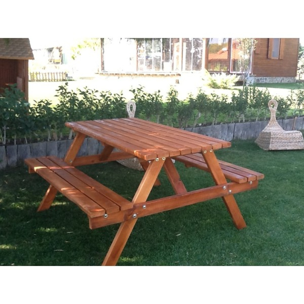 Hükümdar Ahşap 4 Kişilik Piknik Masası Bahçe Bankı Fiyatı