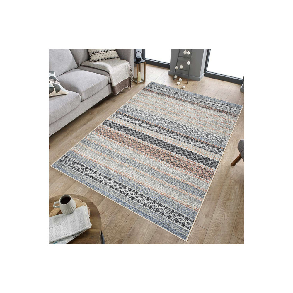 Hülya Home Geometrik Desenli Dijital Baskı Yıkanabilir Kaymaz Taban Ince Salon Halısı Mutfak Halısı Ve Yolluk 100 x 300 Beden Kilim Fiyatı
