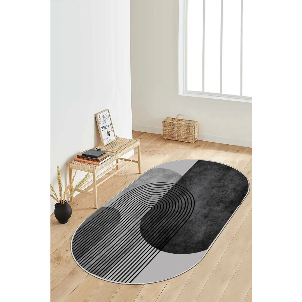 Hülya Home Kesme Halı Desenli Dijital Baskı Yıkanabilir Kaymaz Taban İnce Salon Mutfak Çocuk Halısı Yolluk 40 x 60 Beden Banyo Halısı Fiyatı