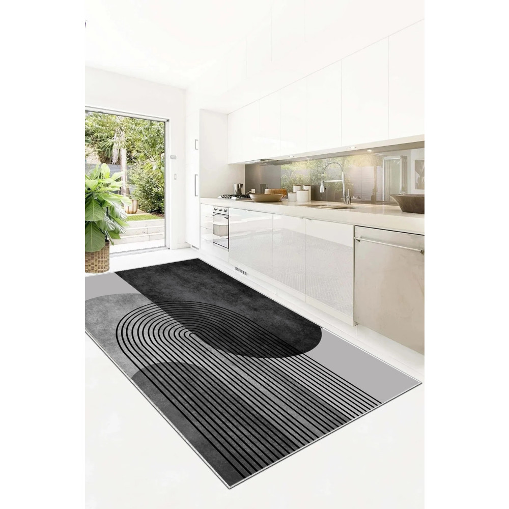 Hülya Home Kesme mutfak halısı Desenli Dijital Baskı Yıkanabilir Kaymaz Taban İnce Salon Çocuk Halısı 100 x 300 Beden Banyo Halısı Fiyatı