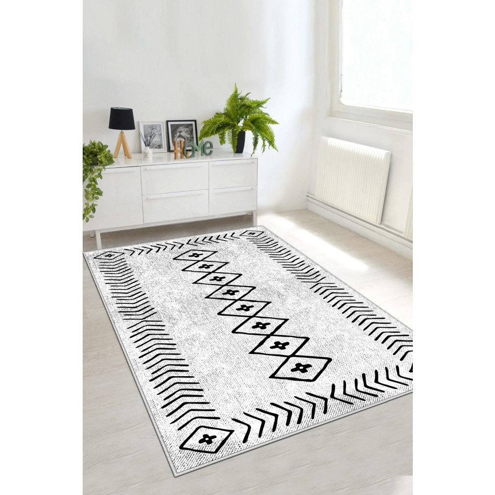 Hülya Home Kilim Desenli Dijital Baskı Yıkanabilir Kaymaz Taban Ince Salon Halısı Mutfak Halısı Ve Yolluk 80 x 300 Beden Kilim Fiyatı