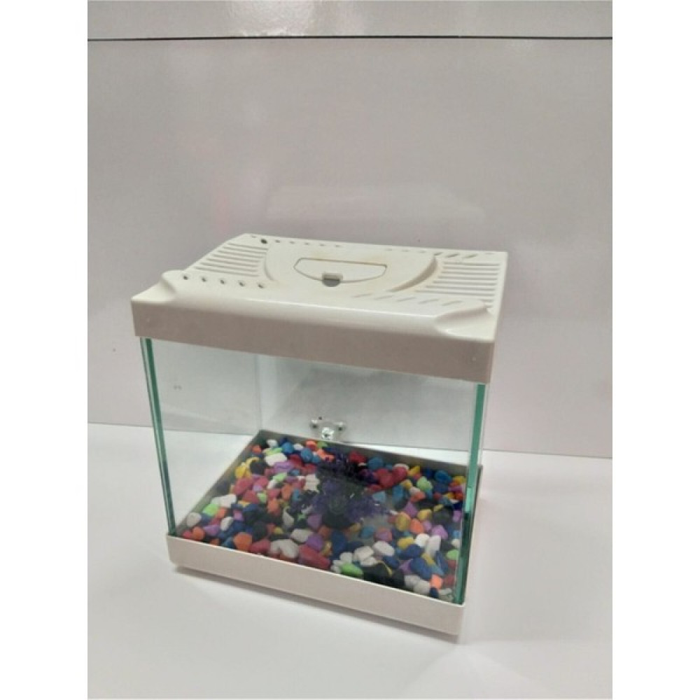 Hüma Kücük Akvaryum Aksesuarlı 20 cm 4 Litre Beyaz Evcil Hayvan Ürünleri Fiyatı