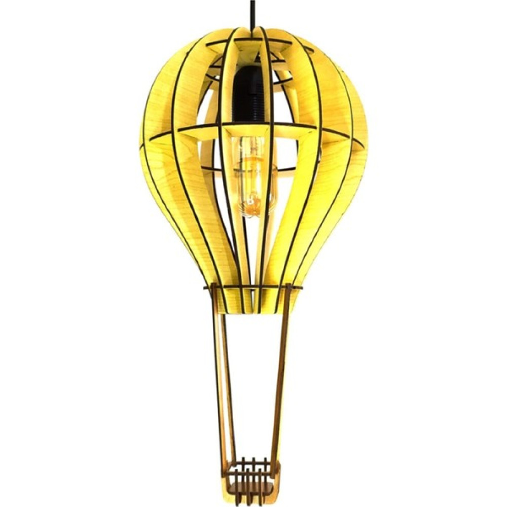 Hüma Tasarım Ve Aksesuar Çocuk Genç Odası Için Doğal Ahşap Mdf 3D Puzzle Lazer Kesim Uçan Balon Avize - 1'li Avize Fiyatı