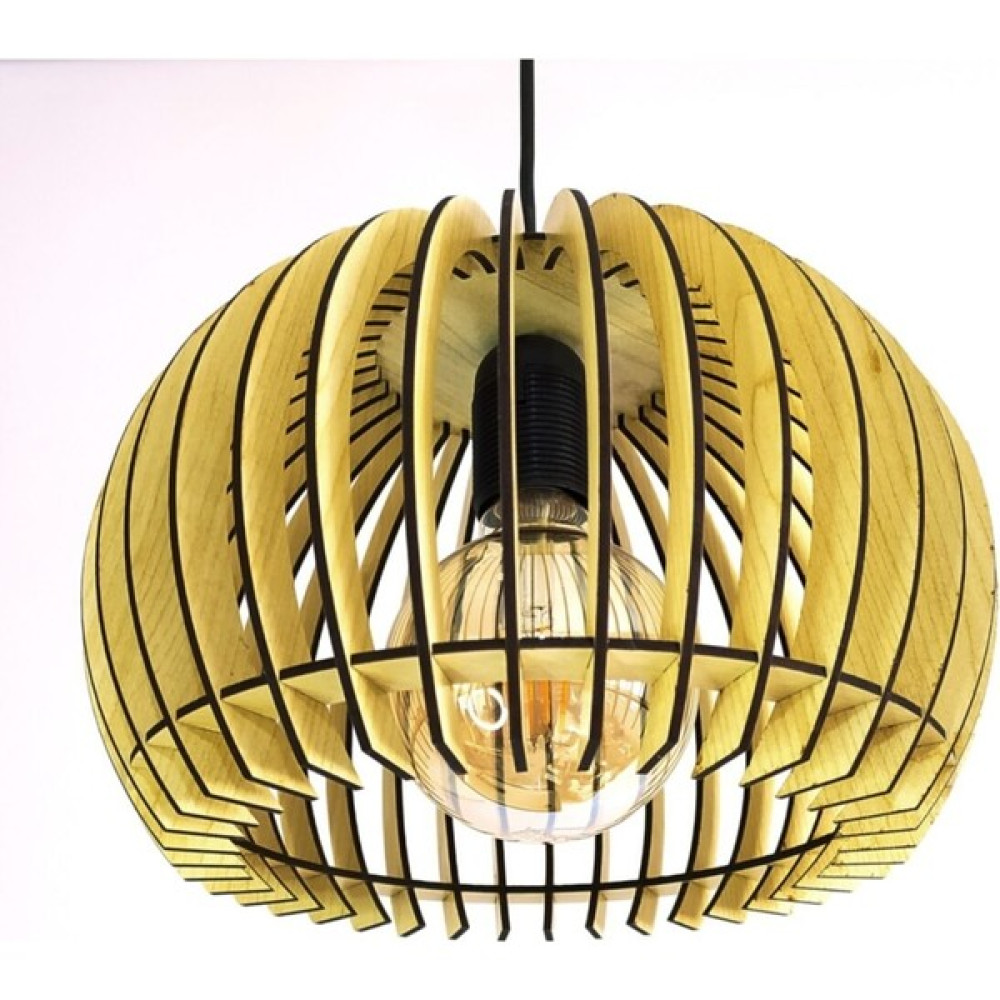 Hüma Tasarım Ve Aksesuar Modern Tasarım Globe Küre Doğal Ahşap Mdf 3D Lazer Kesim Rustik Salon Avize - 1'li Avize Fiyatı