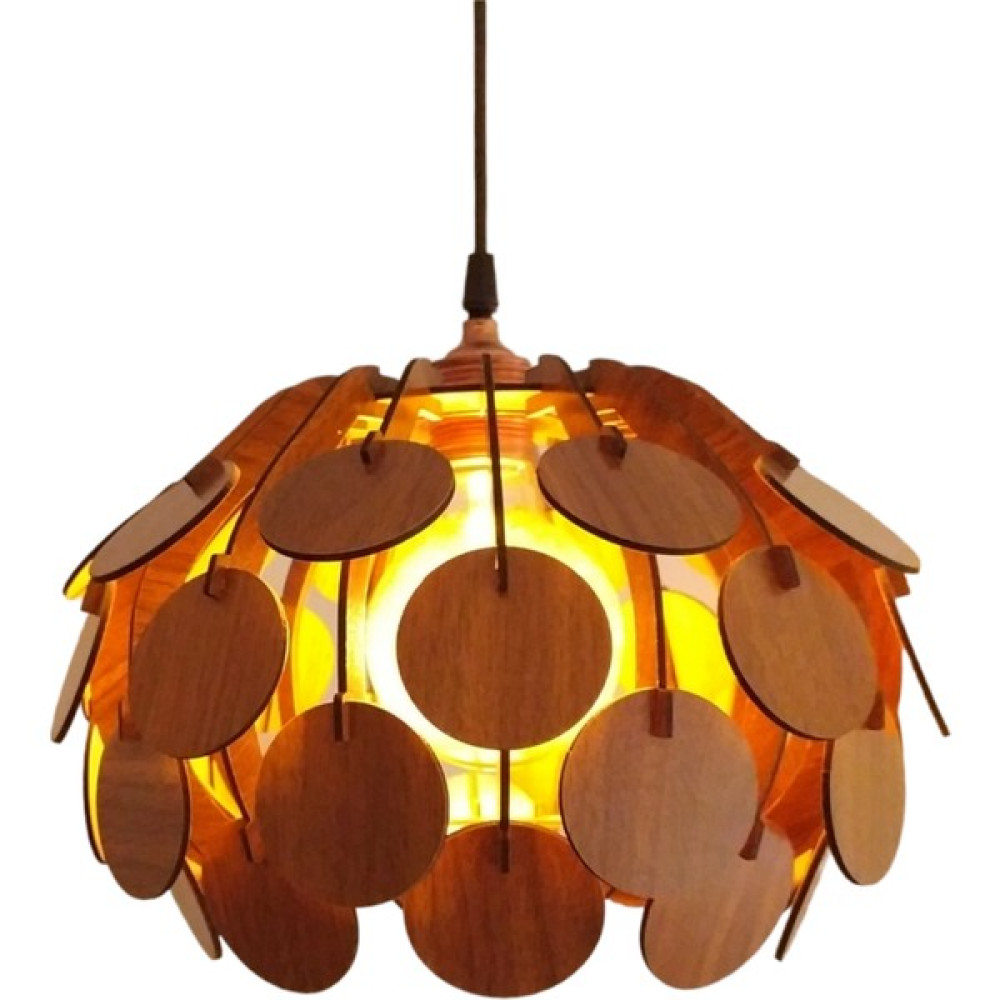 Hüma Tasarım ve Aksesuar Orman Model Modern Tasarım Globe Küre Doğal Ahşap Yaprak Mdf 3D Lazer Kesim Rustik Salon Avize - Ceviz Avize Fiyatı