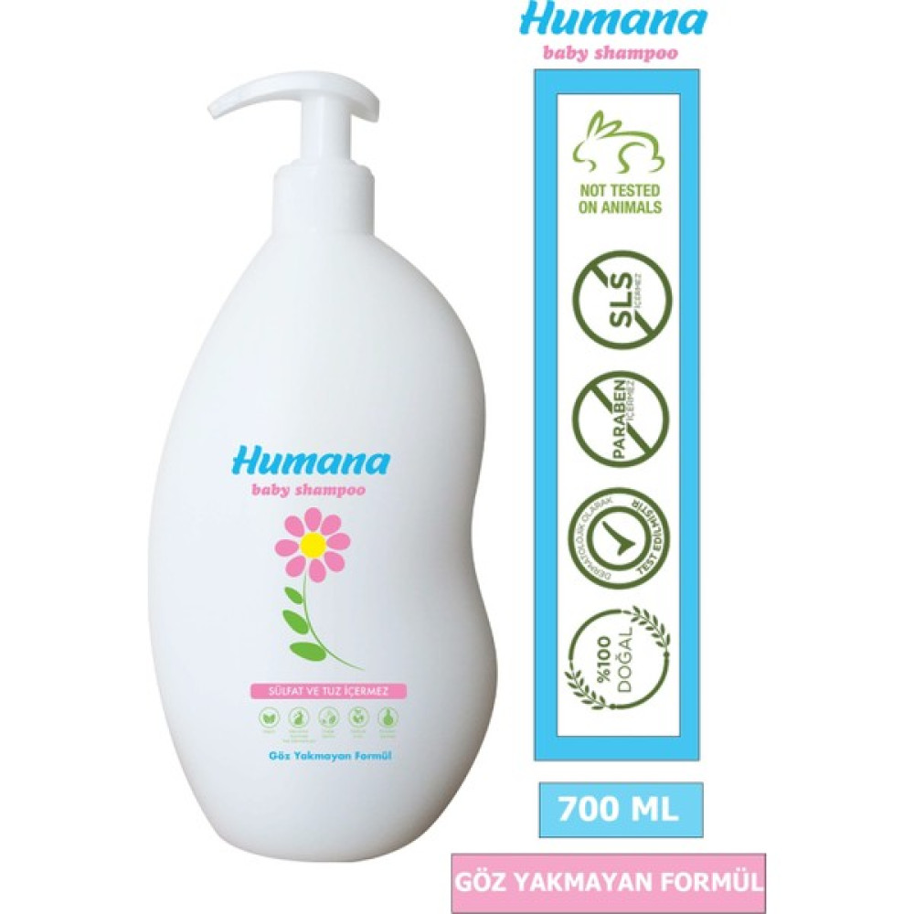 Humana Sülfatsız Parabensiz Doğal Bebek Şampuanı 700 ml - Açık Gri Bebek Şampuanı Fiyatı
