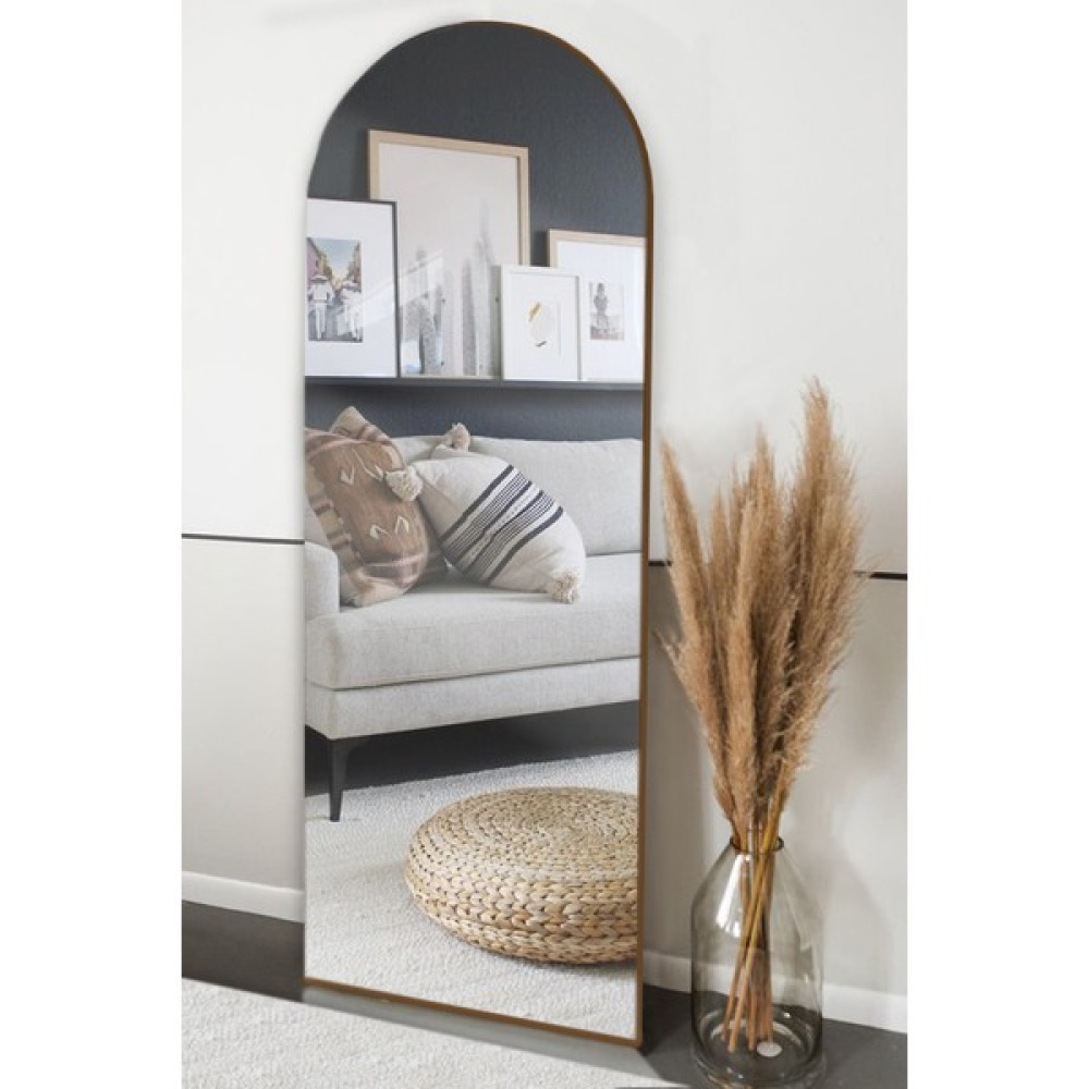 Hüma's Dekoratif Oval Boy Aynası Teak 180 x 60 cm - Ceviz Ayna Fiyatı