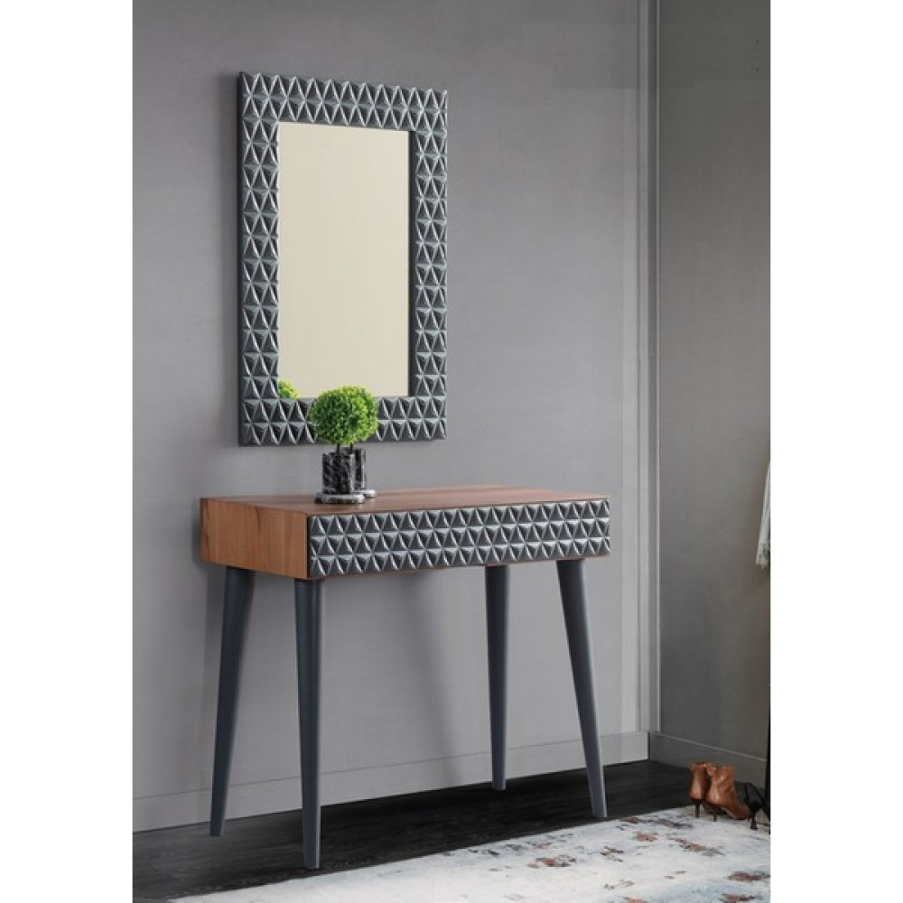 Hüma's Hümas Dekoratif Antrasit Modern Boy ve Duvar Aynası 92 x 68 cm Ayna Fiyatı