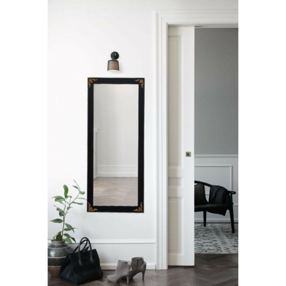 Hüma's Siyah Gold Motifli Ahşap Dekoratif Boy, Duvar ve Konsol Aynası 110 x 48 cm Ayna Fiyatı