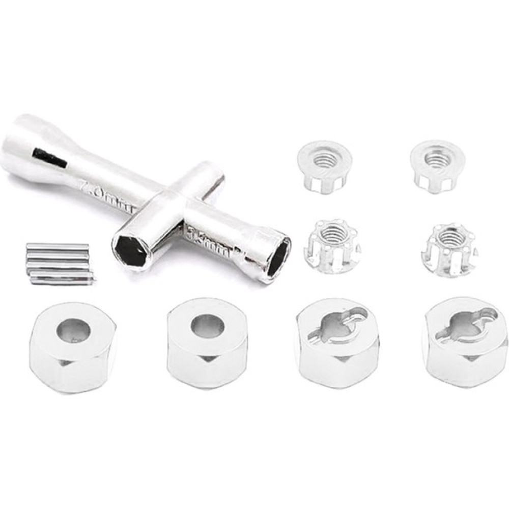 Humble 4 Adet 12MM Alüminyum Çoğaltıcı Somun Olmayan Altıgen Tekerlek Hub Seti 1/16 Slash E-Rc Araba Yükseltme Yedek Parça Gümüş (Yurt Dışından) Oto Boyaları Fiyatı