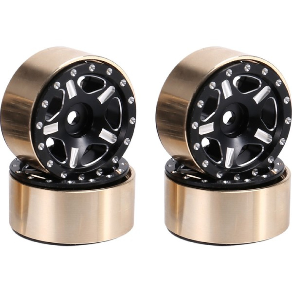 Humble 4 Adet Pirinç 1.0 Beadlock Jant Tekerlek Göbeği 1/24 Rc Paletli Araba Eksenel SCX24 AXI90081 AXI00002 Yükseltme Parçaları, B (Yurt Dışından) - Gri Oto Boyaları Fiyatı