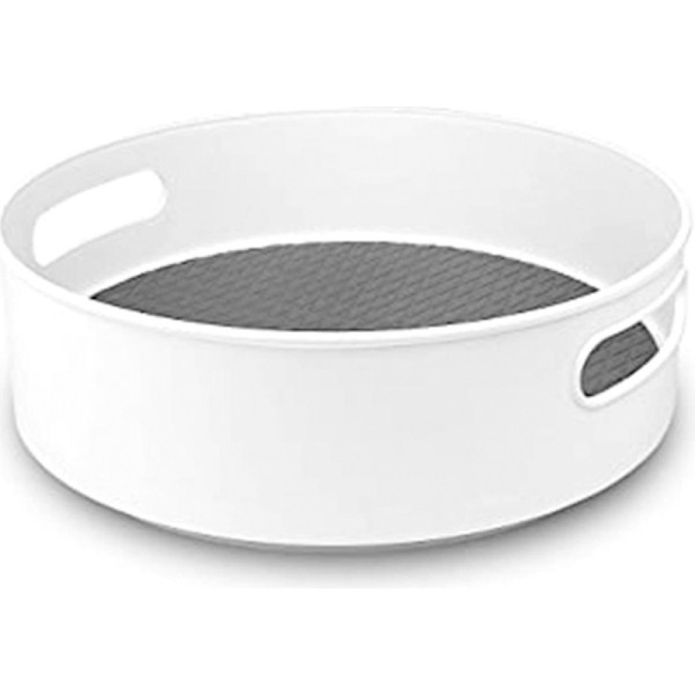 Humble Tembel Döner Tabla Kaymaz Lavabo Altı Kiler Dolabı Mutfak Düzenleyici Beyaz/gri (30 x 10CM) (Yurt Dışından) - Beyaz Eşya Saklama / Düzenleme Fiyatı