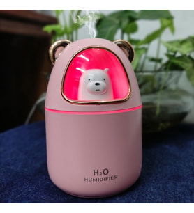 Humidifier Hava Nemlendirici Buhar Makinesi 350 ml LED Işıklı Bebek Odası Nemlendirici - Pembe Hava Temizleme - Nemlendirme Cihazları Fiyatı