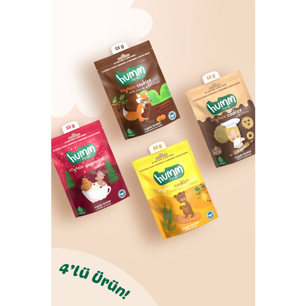 Humm Organic Organik Tatlı Atıştırmalık Karma 4 X 55 gr Atıştırmalık Fiyatı