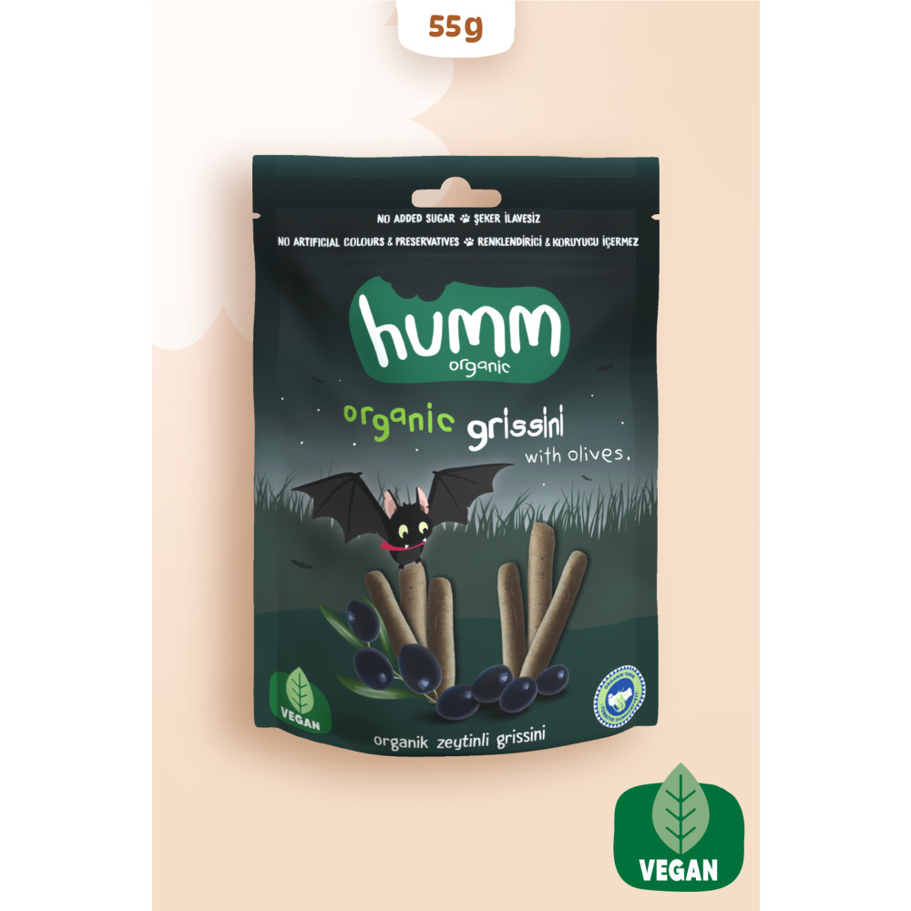 Humm Organic Organik Vegan Zeytinli Grissini - 55g Atıştırmalık Fiyatı