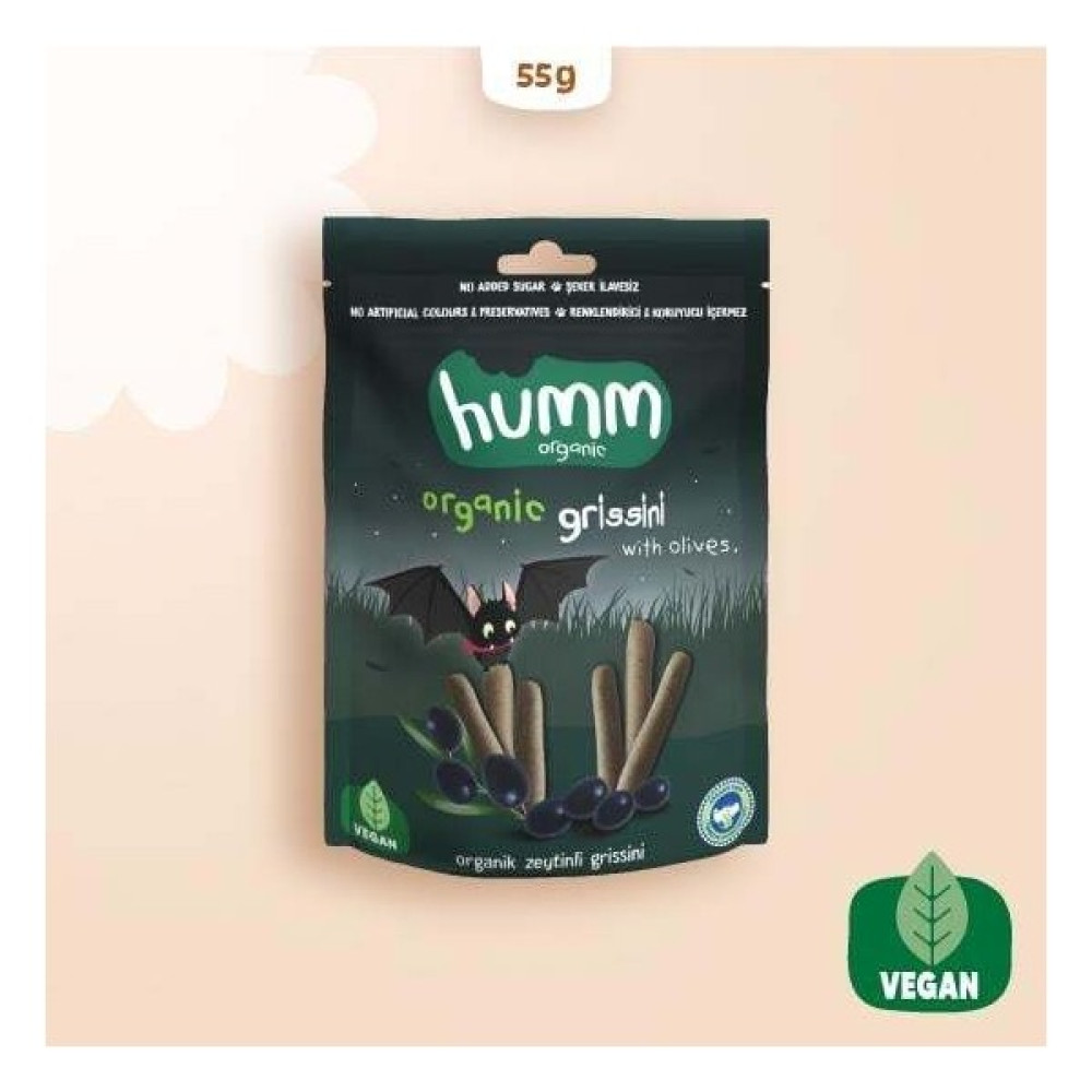 Humm Organik Vegan Zeytinli Grissini 55 Gr Bebek Beslenme Gereçleri Fiyatı