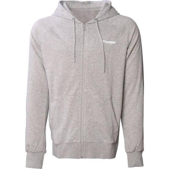 Hummel 921456-2006 Hmlt-Isam 2.0 Zip Hoodi Kapüşonlu Normal Kalıp Düz Gri Erkek Zip Ceket
