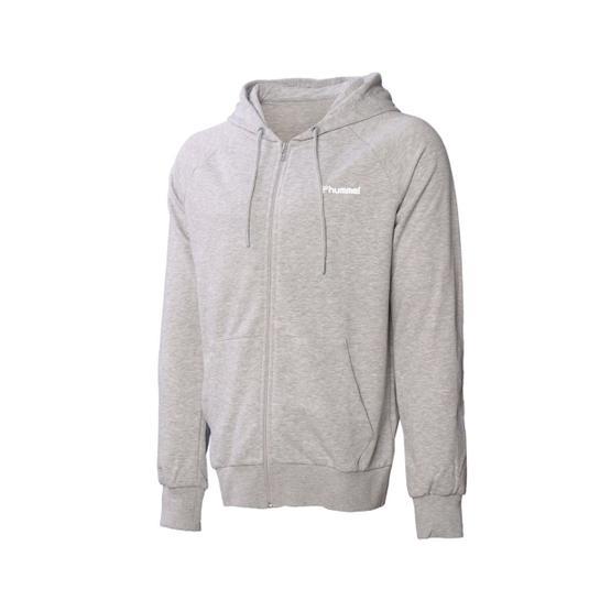 Hummel 921456-2006 Hmlt-Isam 2.0 Zip Hoodi Kapüşonlu Normal Kalıp Düz Gri Erkek Zip Ceket