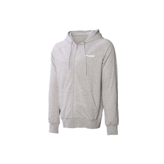 Hummel 921456-2006 Hmlt-Isam 2.0 Zip Hoodi Kapüşonlu Normal Kalıp Düz Gri Erkek Zip Ceket